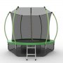 Батут EVO Jump Internal 8ft Green с внутренней сеткой и лестницей + нижняя сеть