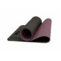 Коврик для йоги 10 мм двухслойный TPE черно-фиолетовый Original FitTools FT-YGM10-TPE-BPP
