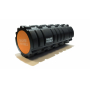 Цилиндр массажный 33 x 14 см черный двойной Original FitTools FT-DOUBLE-ROLL