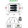 Палатка MUSSON-3 (HS-2366-3 GO) Helios