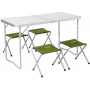 Набор мебели (СТАЛЬ) стол+4 табурета (чехол/Velcro) Green (Т-FS-21407+21124-SG-1) Helios