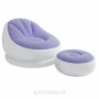 Надувное кресло Cafe Chaise Chair 68572 с пуфиком, без насоса