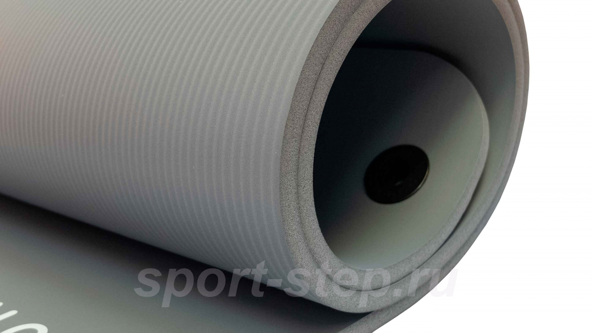 Мат для аэробики NBR 12,5 мм серый с кольцами Original FitTools FT-YGR-125NBR-GYP