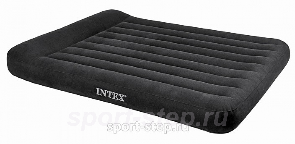 Двуспальный надувной матрас Intex Pillow Rest Classic 66781 с встроенным электронасосом