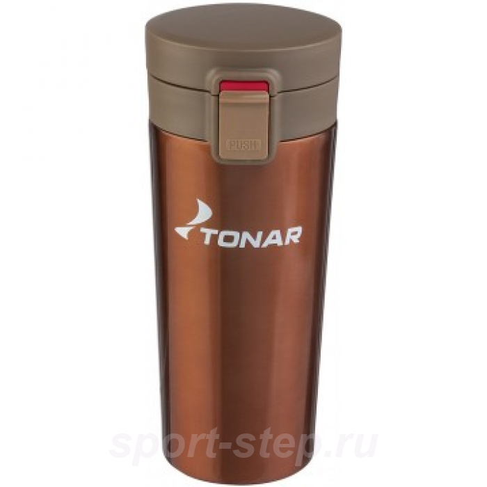 Термос-кружка (HS.TMК-02) 400ML кофейный TONAR