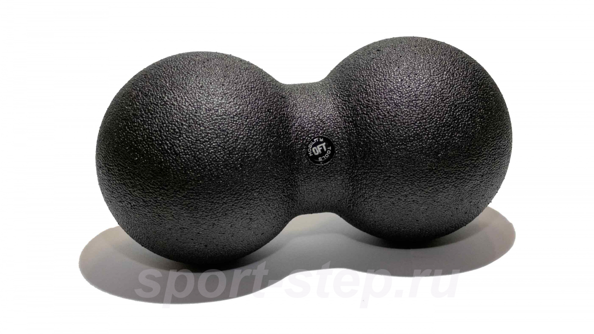 Шар массажный сдвоенный 24 х 12 см черный OFT FT-EPP-2412PB