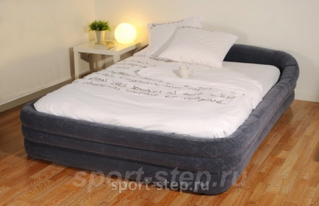 Двуспальная надувная кровать Intex Comfort Frame Bed Queen 66974 с внешним электрическим насосом