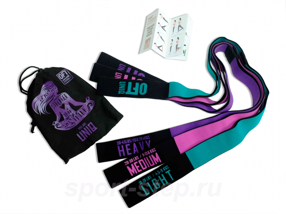 Набор из трех тканевых эспандеров UNIQ OFT FT-UNIQ