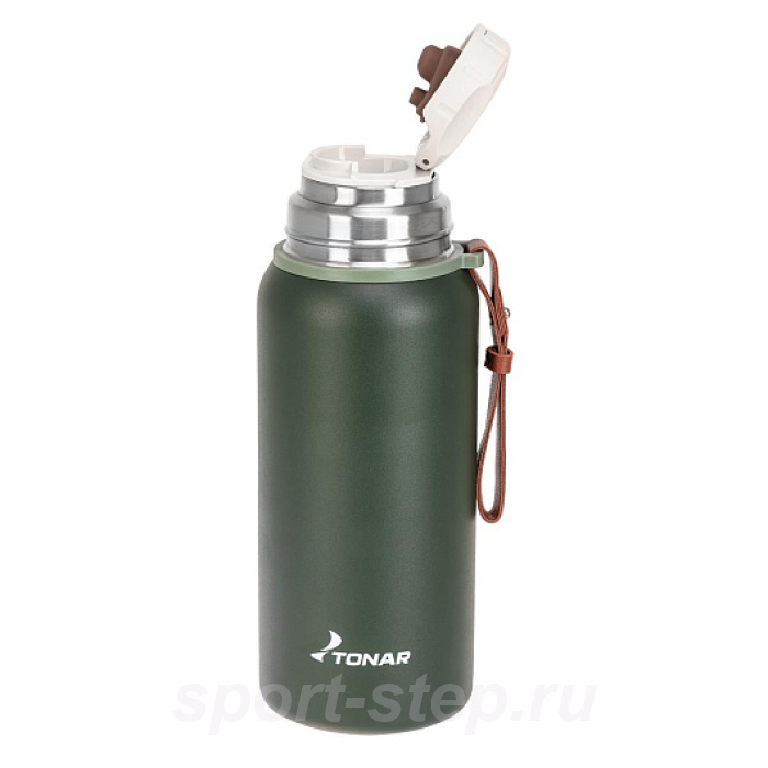 Термос (T-KD-7030-0.7) 700ML хаки (пробка-ситечко, крышка-кружка, ремешок) TONAR