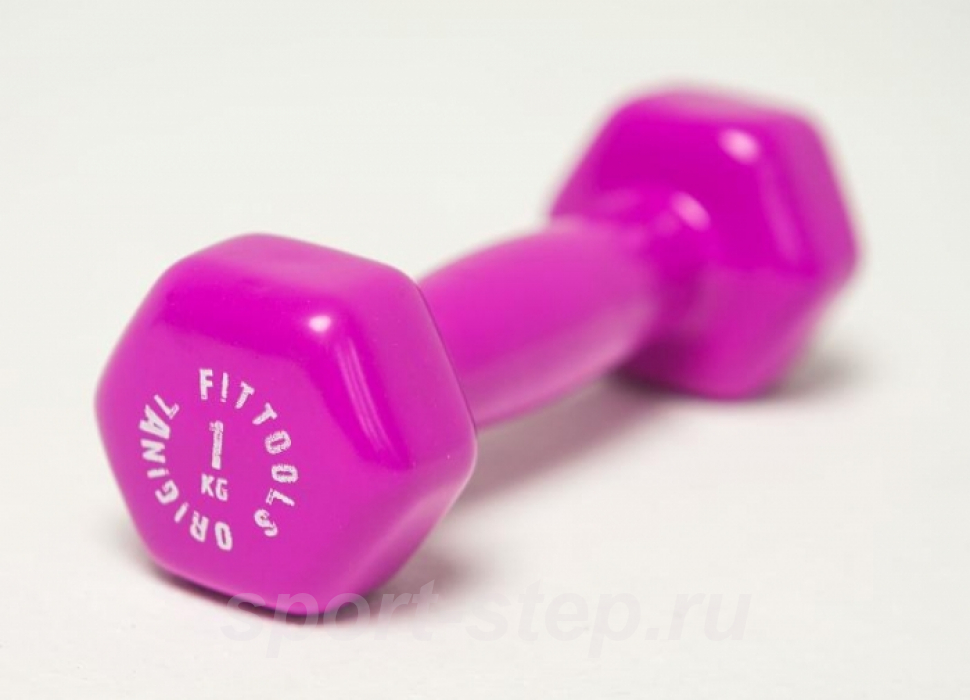Гантель в виниловой оболочке 1 кг Fitness Tools FT-VWB-1