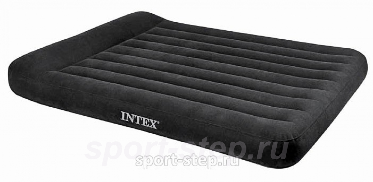 Двуспальный надувной матрас Intex Pillow Rest Classic 66782 с встроенным электронасосом