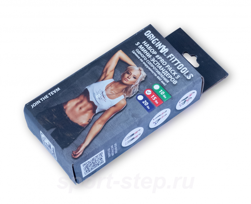 Набор из 5 мини-эспандеров одного сопротивления (15 LBS) OFT FT-PP15 