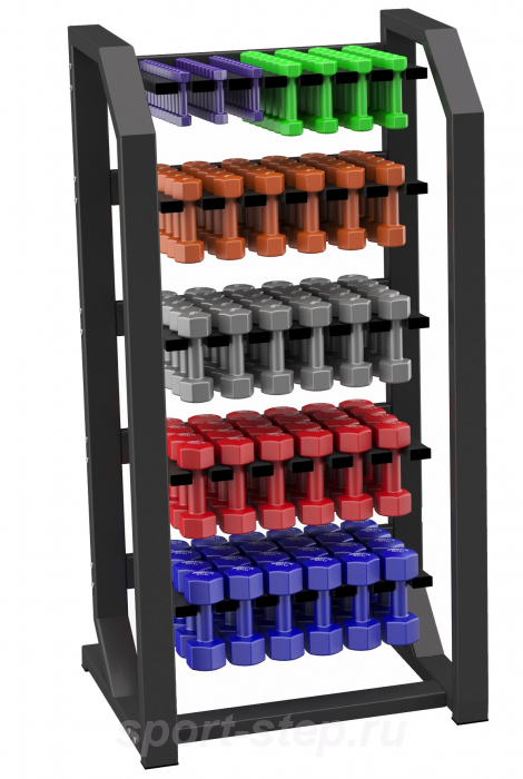 Стойка для виниловых гантелей вертикальная (до 60 пар) Original FitTools FT-VertVDR-60