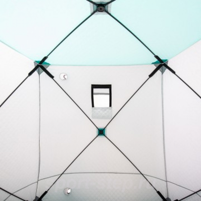 Палатка зимняя Куб Комфорт утепл. 1,5х1,5 biruza/gray PREMIER (PR-ISCC-150BG)