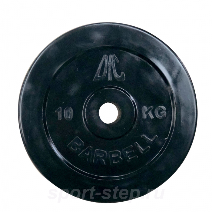Диск обрезиненный DFC, чёрный, 31 мм, 10кг, WP021-31-10