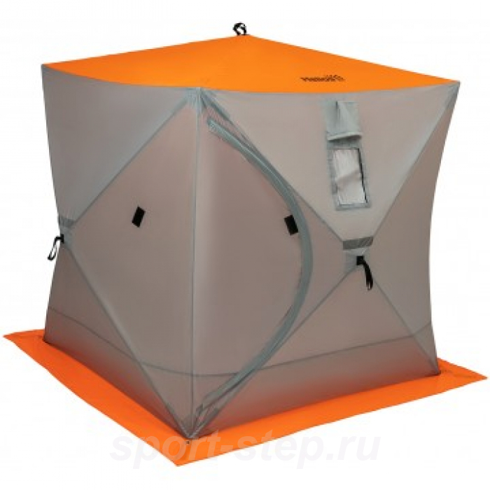 Палатка зимняя Куб 1,8х1,8 orange lumi/gray Helios (HS-ISC-180OLG)
