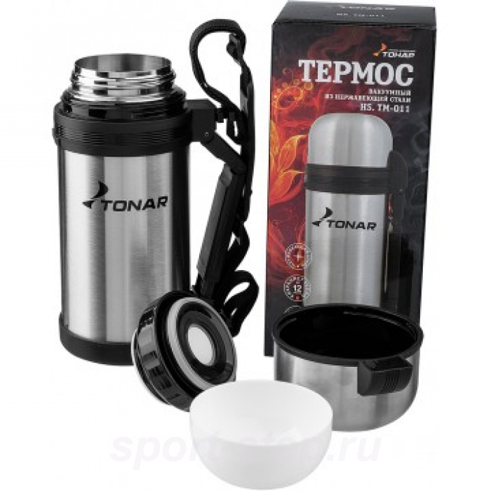 Термос (HS.TM-011) 1200ML (дополн.пласт.чашка, скл.ручка, ремень) TONAR