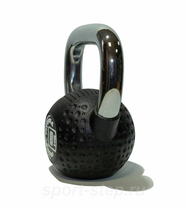 Гиря 8 кг с хромированной ручкой полиуретановая (CPU) OFT FT-KB-CPU-8