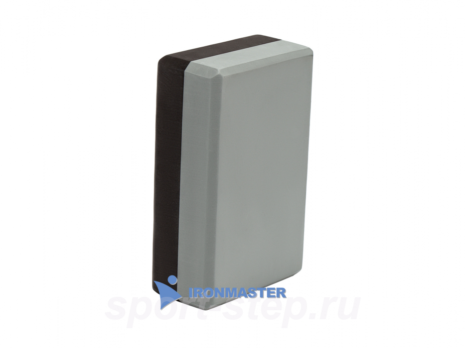 Блок для йоги серый-черный Ironmaster IR97416B3