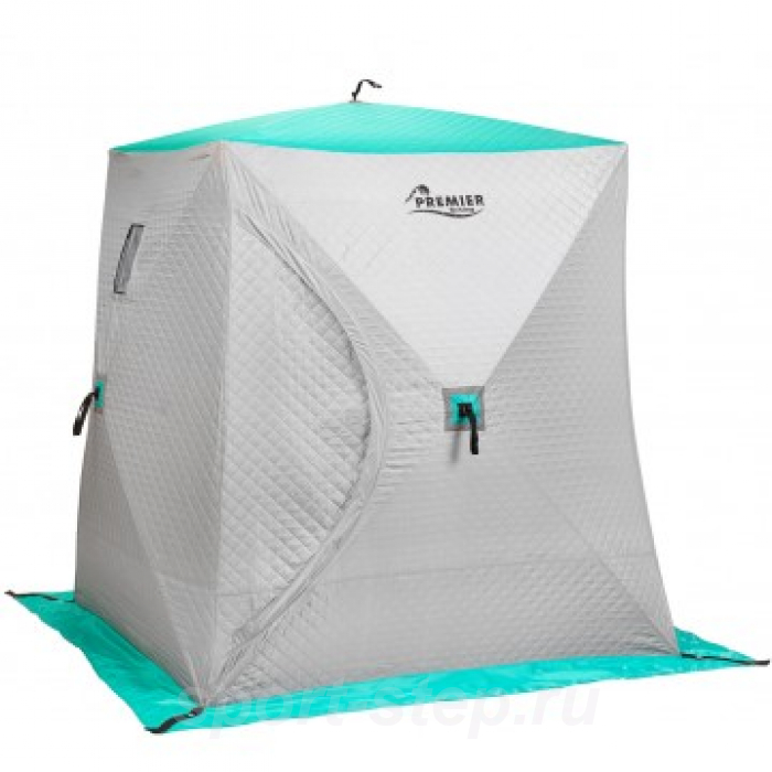 Палатка зимняя Куб Комфорт утепл. 1,8х1,8 biruza/gray PREMIER (PR-ISCC-180BG)