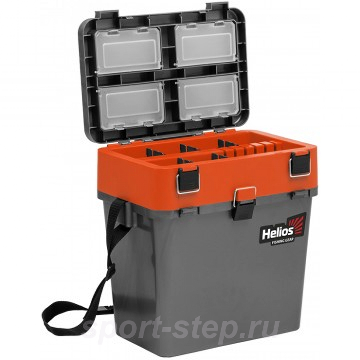 Ящик рыболовный зимний серый/оранжевый (HS-IB-19-GO) Helios