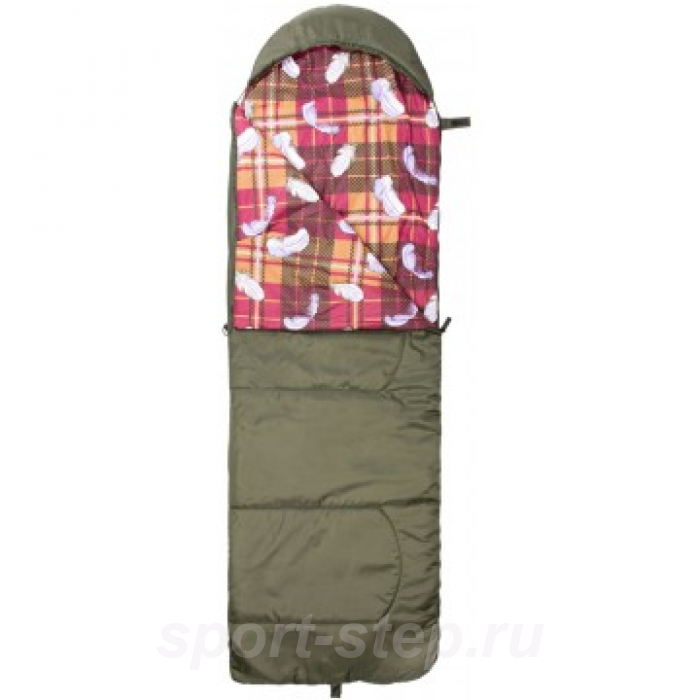 Спальный мешок БАТЫР СОК-4 (220*70) зелёный (холлофайбер) Helios