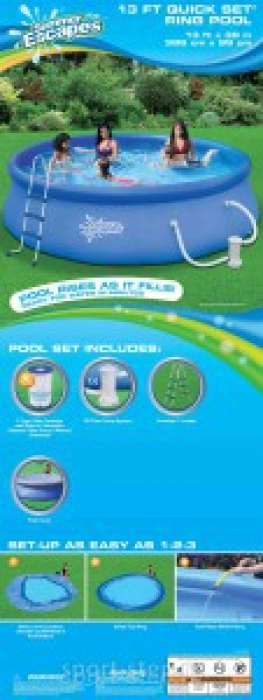 Надувной бассейн круглый P21-1339-D (396 х 99 см) Summer Escapes (Polygroup) Надувной бассейн круглый P21-1339-D (396 х 99 см) Summer Escapes (Polygroup)