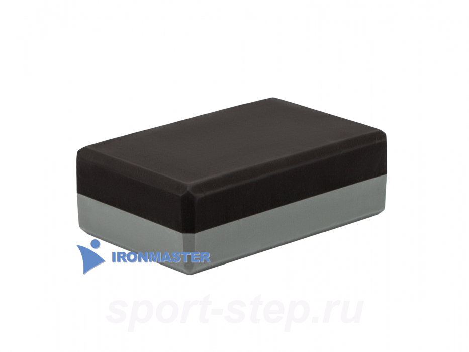 Блок для йоги серый-черный Ironmaster IR97416B3