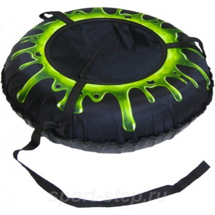 Санки-ватрушка Вихрь Оксфорд принт 100 см (слайм)+камера