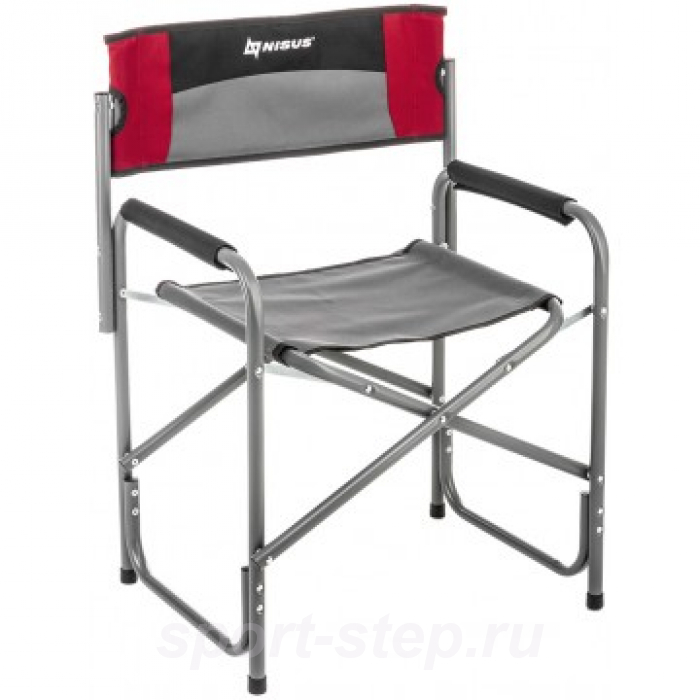 Кресло директорское, 200 кг, поворотная спинка, серый/красный/черный (T-N-DC-07-PS-GRD) NISUS