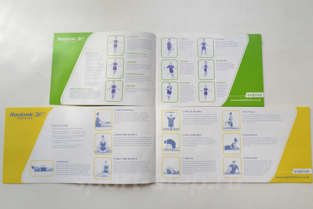 Комплект аксессуаров для аэробики (коврик, сумка, скакалка) Reebok RE-10025