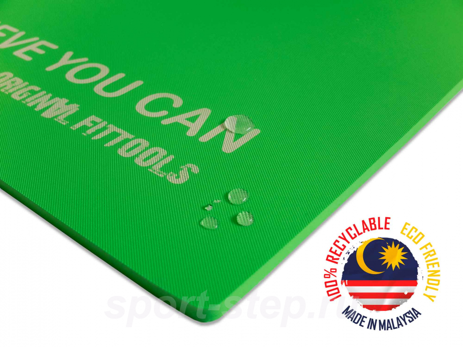 Мат для аэробики 10 мм зеленый с кольцами OFT FT-MPM10G (VARUNA)