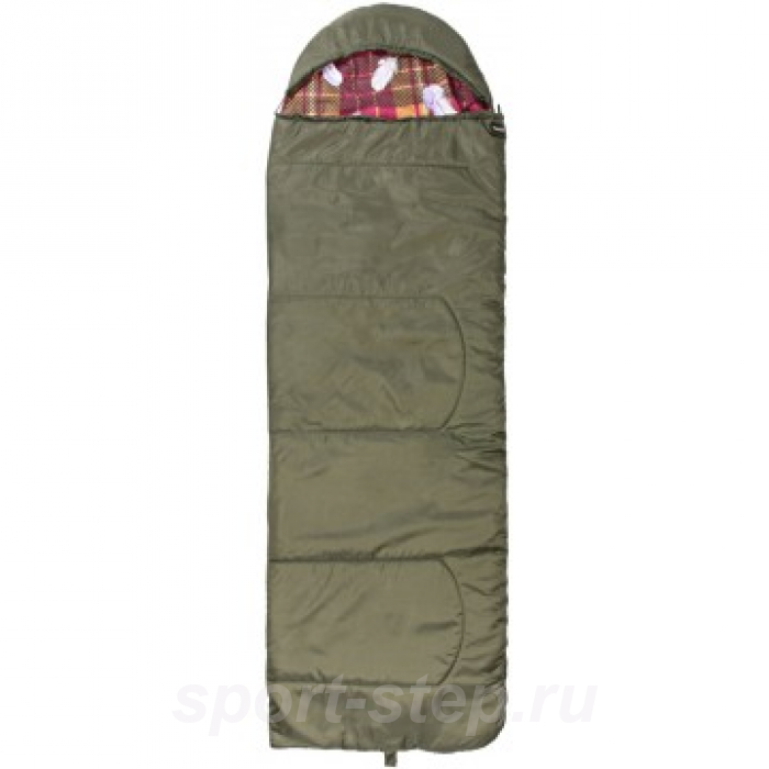 Спальный мешок БАТЫР СОК-4 (220*70) зелёный (холлофайбер) Helios