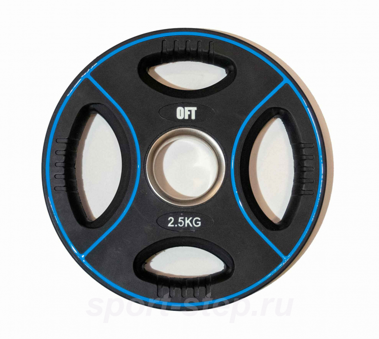 Диск для штанги олимпийский полиуретановый 2,5 кг Original FitTools FT-DPU-2.5