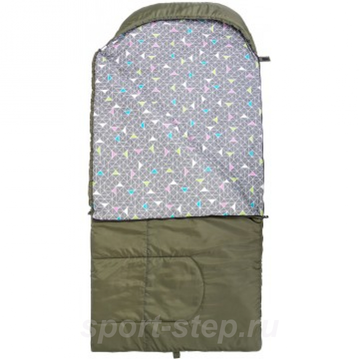 Спальный мешок OLYMPUS Wide Plus 400 (220х106, холлофайбер, зеленый) (T-HS-SB-OWP-400) Helios