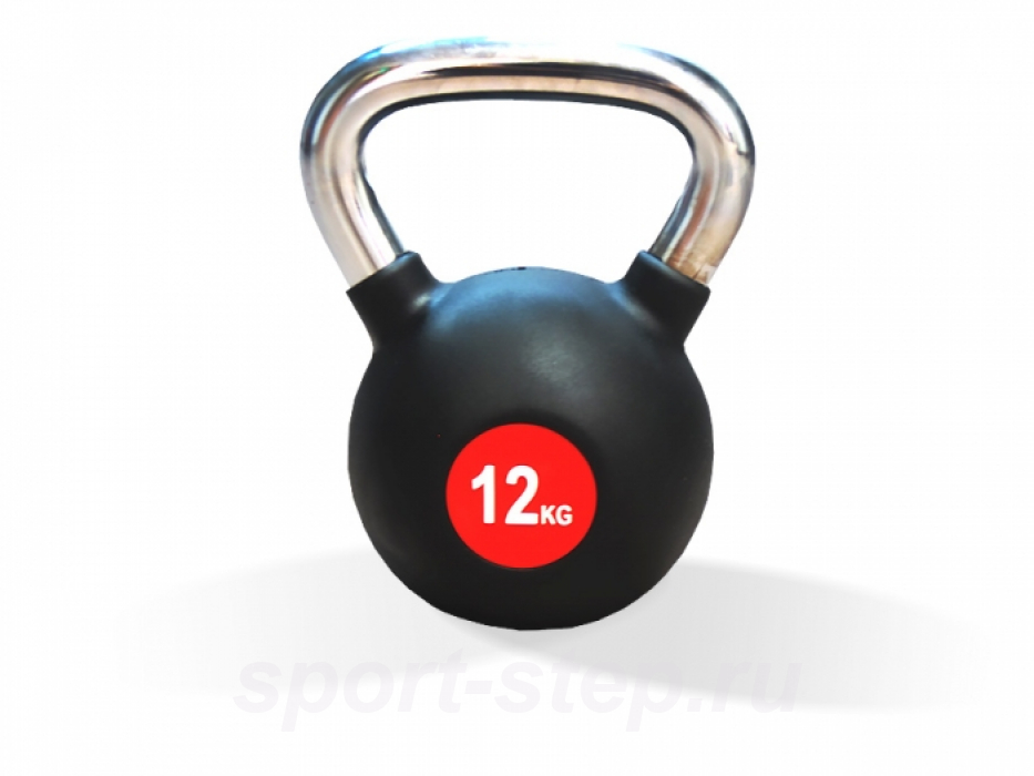 Гиря 12 кг с хромированной ручкой Fitness Tools FT-KB-12K