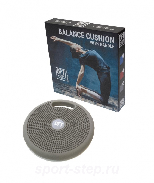 Массажно-балансировочная подушка с ручкой OFT FT-BPDHL (GREY)