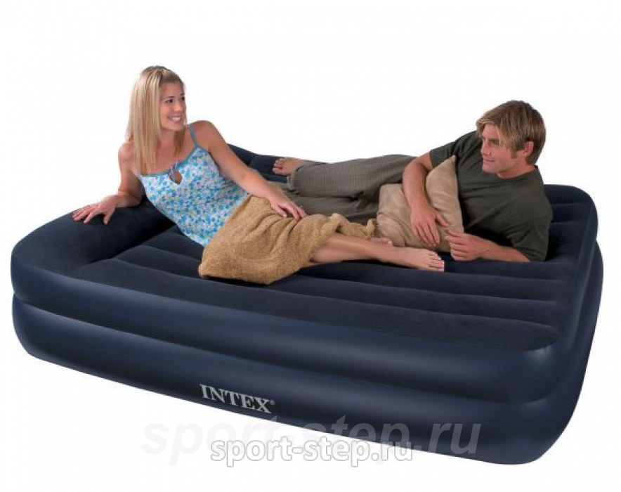 Двуспальная надувная кровать Intex Pillow Rest 66720 без насоса
