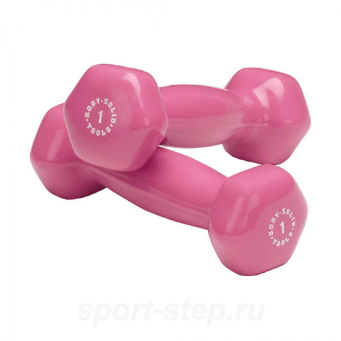 Гантель в виниловой оболочке Body Solid 1LB / 0.45 кг BSTVD1