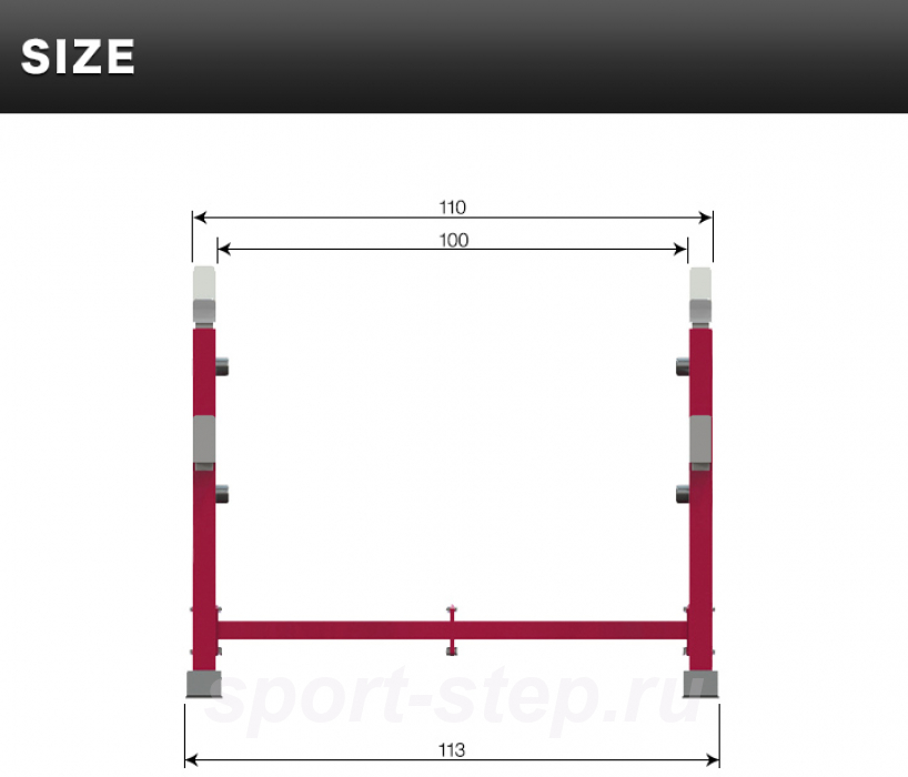 Комплект скамья со стойками под штангу DFC DZ005FBB