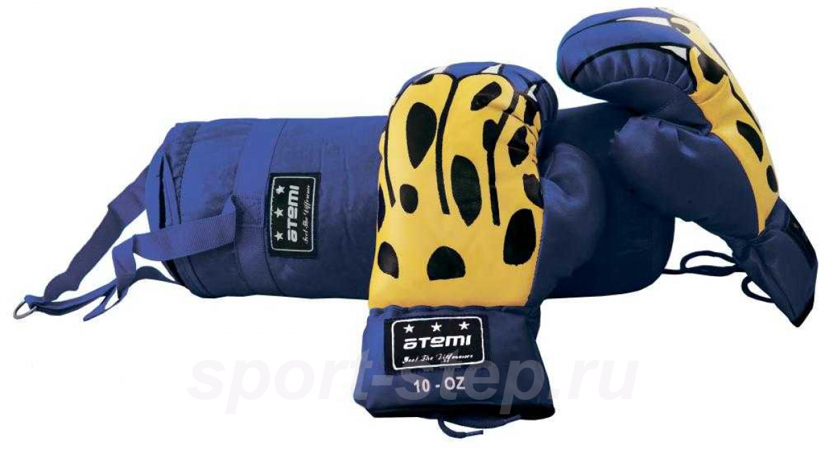 Набор боксерский детский (мешок + перчатки), BS, цвет синий