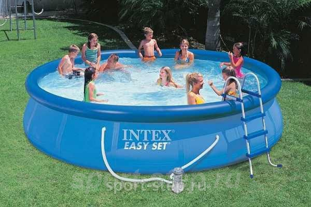 Надувной бассейн Intex 28168 Easy Set Pool (457 х 122 см) с фильтрующим насосом и аксессуарами