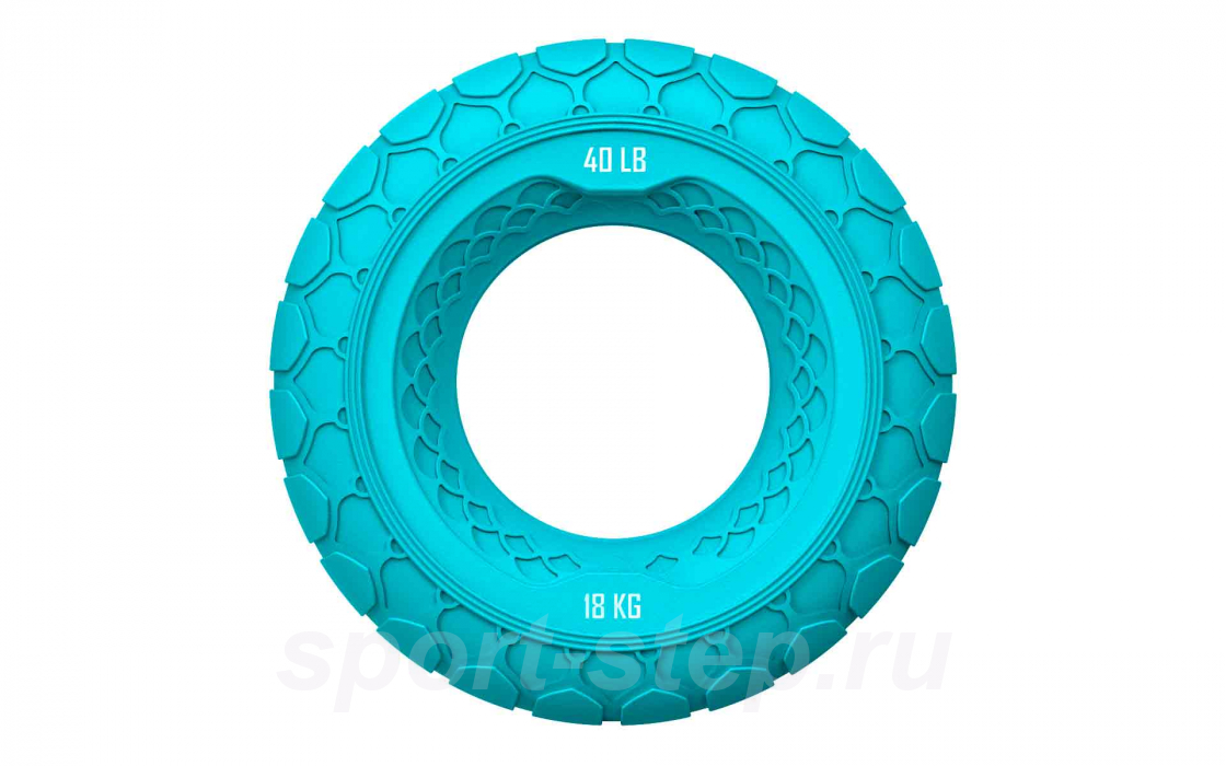 Набор из двух массажных мячей с кистевым эспандером бирюзовый Original FitTools FT-SM3ST-TQ