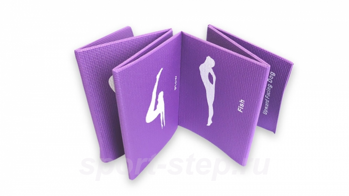 Складной коврик для йоги 4 мм (с упражнениями) Fitness Tools FT-YGMF-04