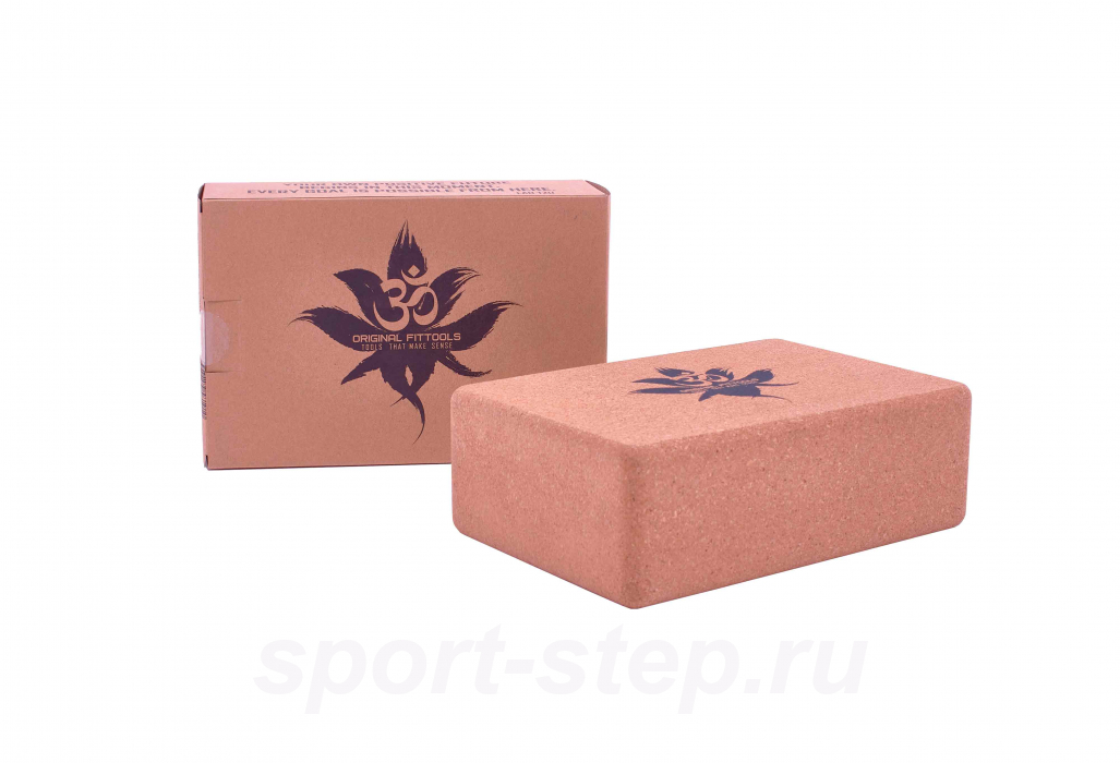 Блок для йоги пробковый Original FitTools FT-CKBLOCK-369-11