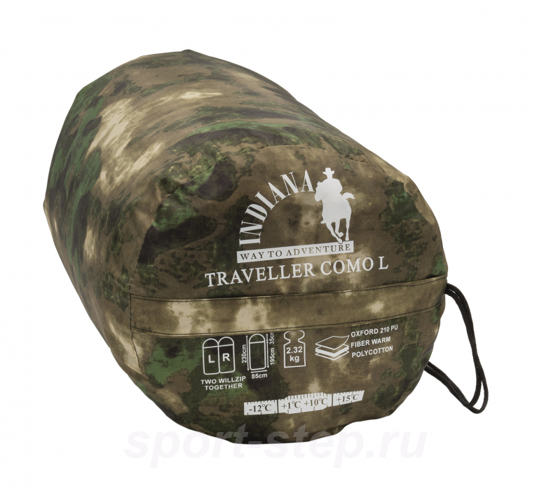 Спальный мешок INDIANA Traveller Camo R-zip от -12 °C