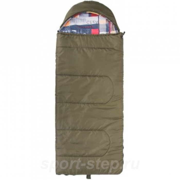 Спальный мешок OLYMPUS 200 (210х70, холлофайбер, зеленый/город) (T-HS-SB-O-200-NC) Helios