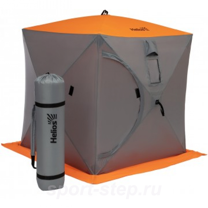 Палатка зимняя Куб 1,5х1,5 orange lumi/gray Helios (HS-ISC-150OLG)