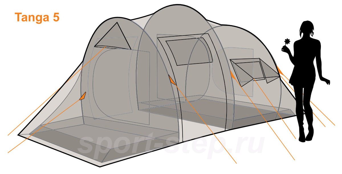 Палатка Canadian Camper TANGA 5, цвет royal