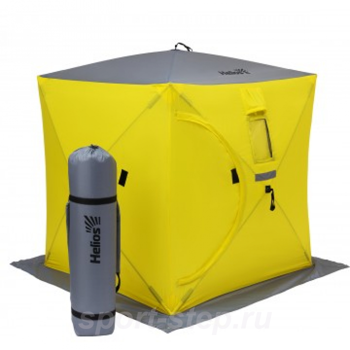 Палатка зимняя Куб 1,5х1,5 yellow/gray Helios (HS-ISC-150YG)